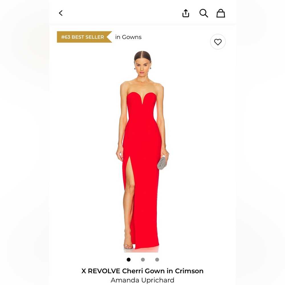 Amanda Uprichard Strapless Gown - Red